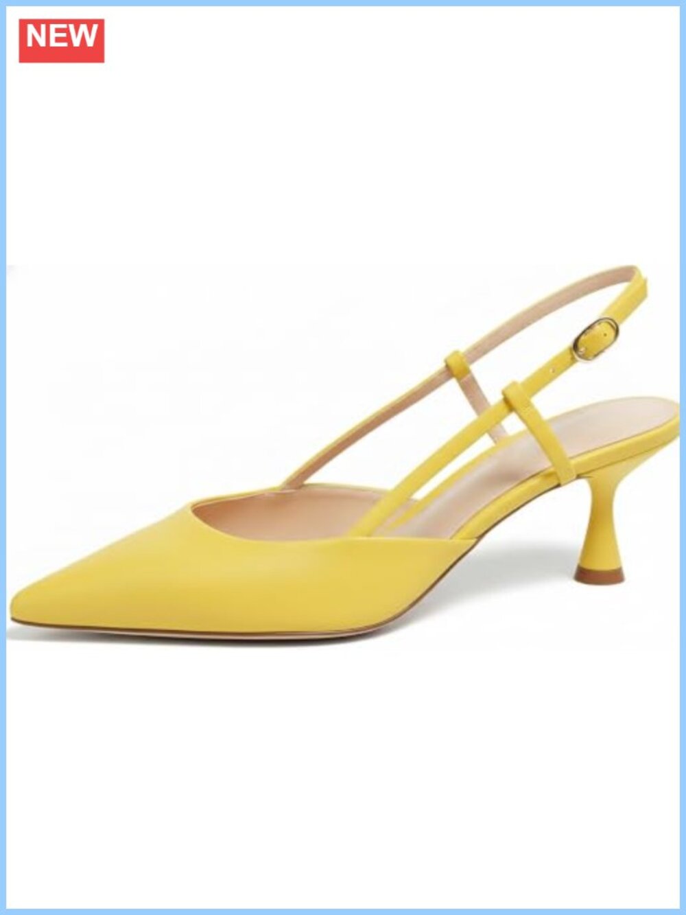 Pointed Toe Kitten Heel Slingback Pumps Dress Shoes Wedding Party